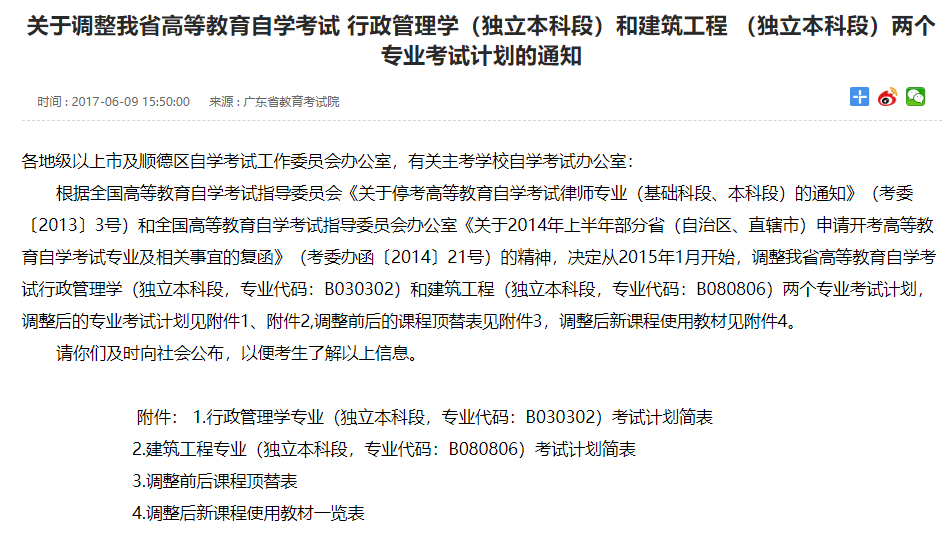 广东自考调整课程顶替 广东自考调整课程顶替